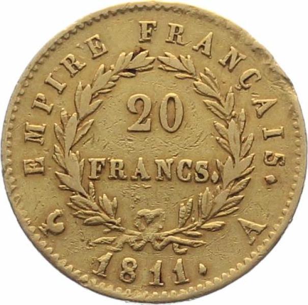 Frankreich 20 Francs 1811 A - Napoleon Empereur